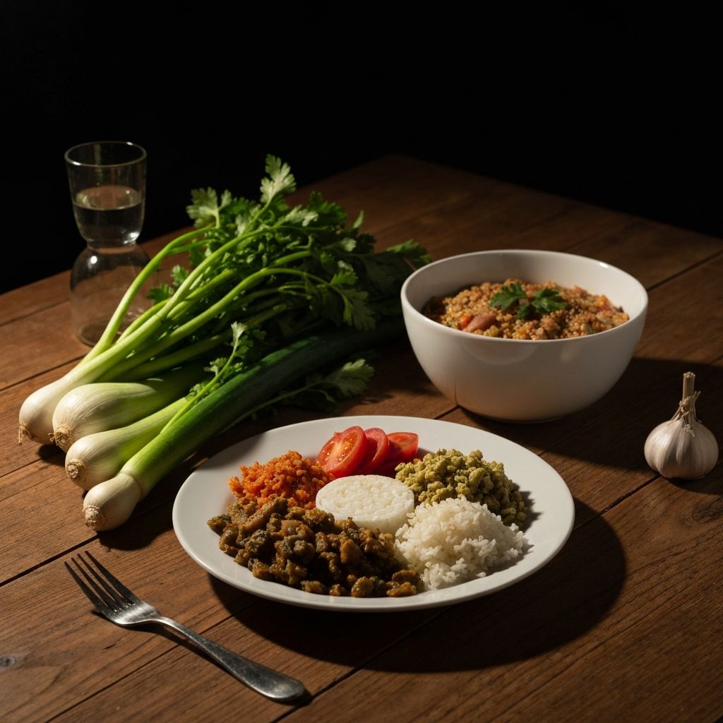 Fresh organic vegetables and balanced nutrition